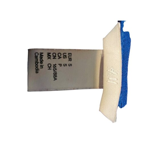 The Very thing Womens Blue Polyester Blouse Button-Back Size S Made In Cambodia - Picture 4 of 4